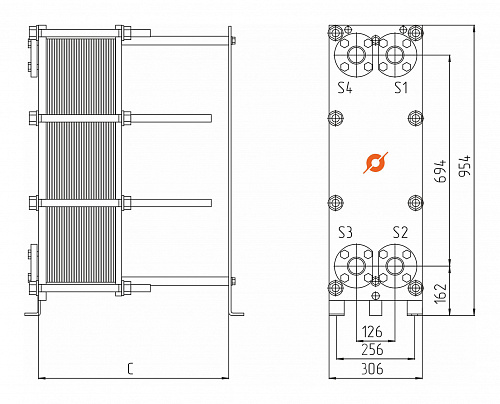 Теплообменник Сатурн (Ду 50) TX-13