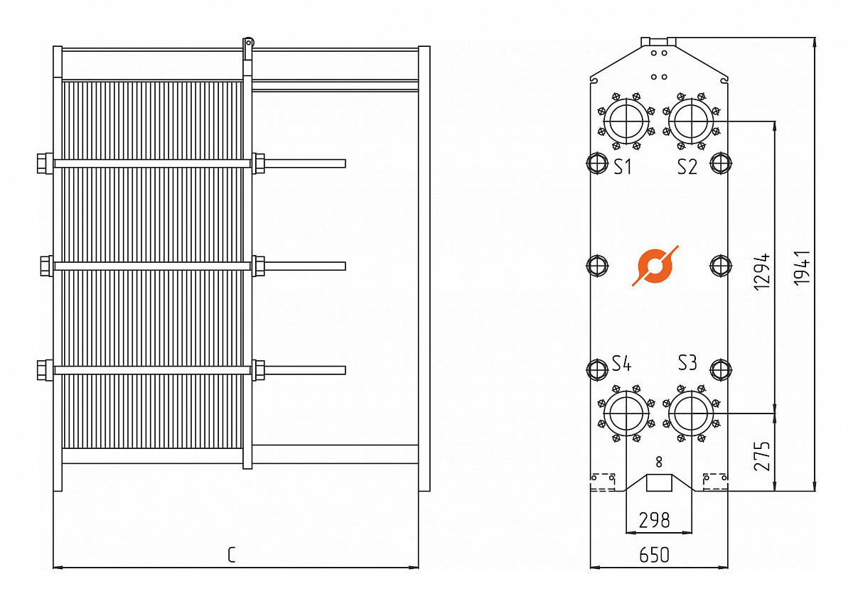 Теплообменник Сатурн (Ду 150) TX-62