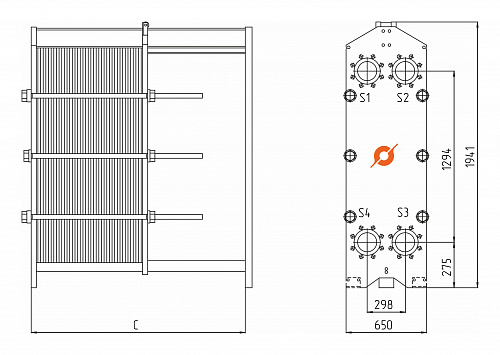 Теплообменник Сатурн (Ду 150) TX-62
