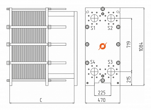 Теплообменник Сатурн (Ду 100) TX-51