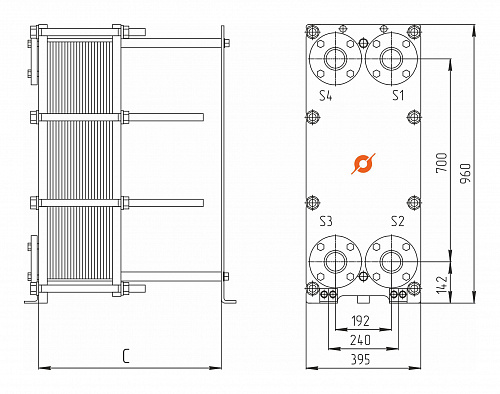 Теплообменник Сатурн (Ду 65) TX-18
